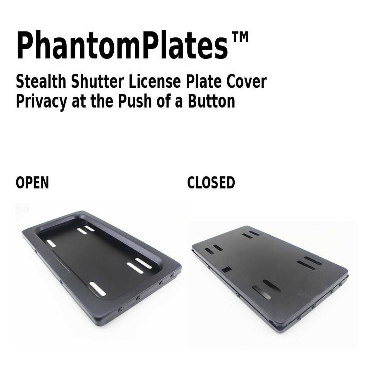 Phantom Stealth Shutter License Plate Cover